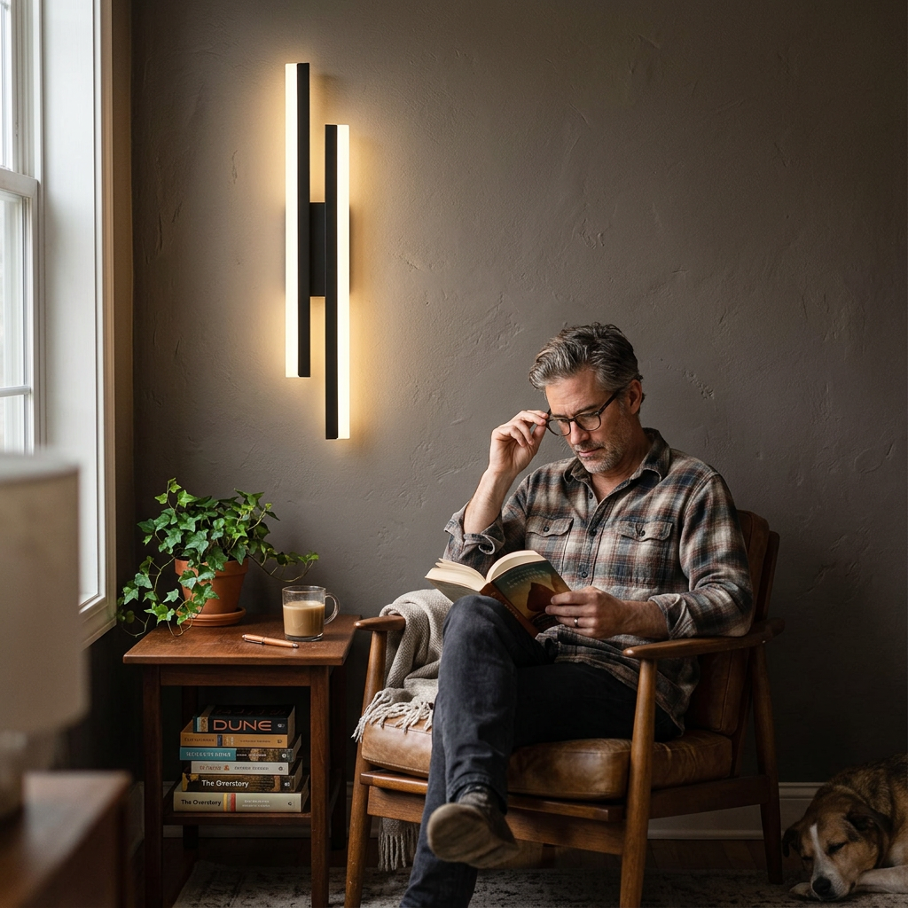 Modern Minimalist Lines Iron Acrylic LED Wall Sconce Lamp