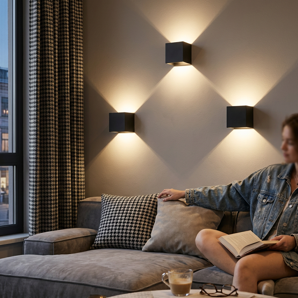 Modern Minimalist Square Aluminum LED Wall Sconce Lamp