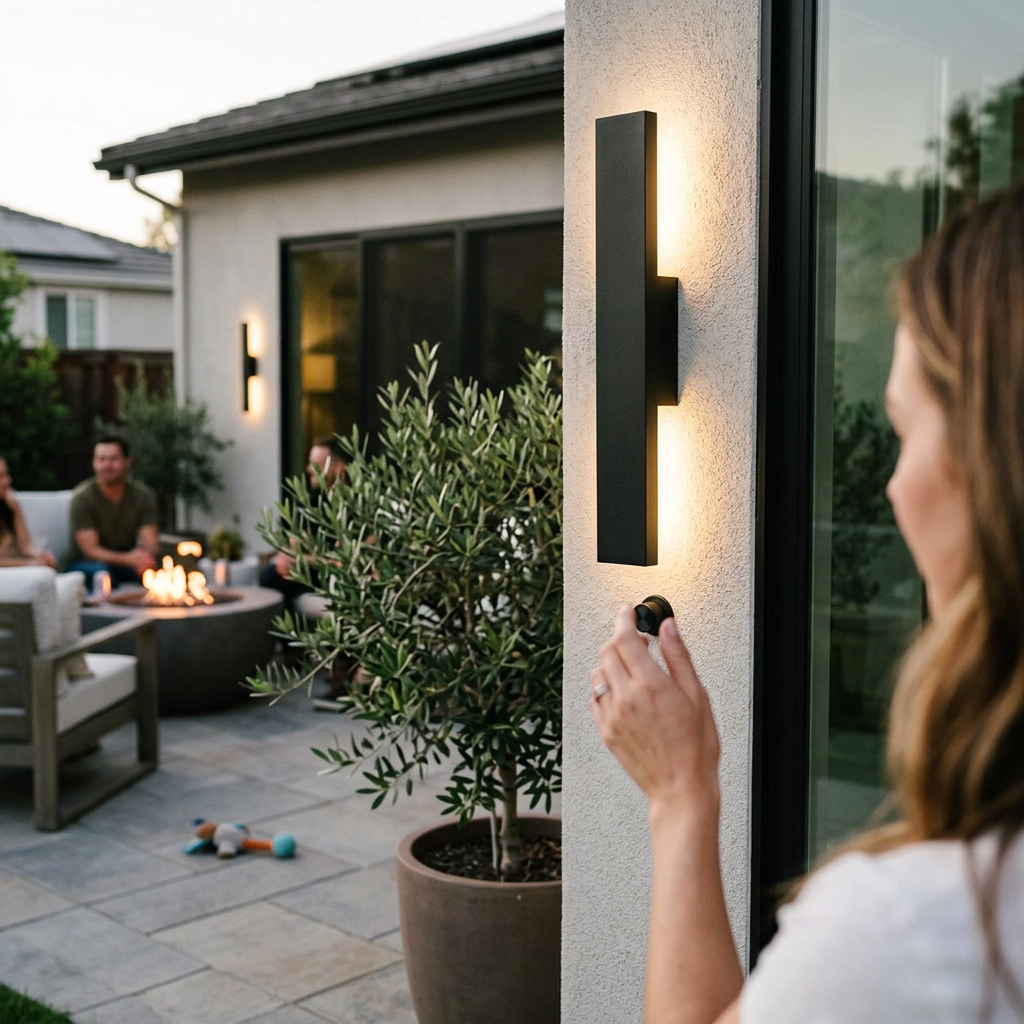 Modern Minimalist Long Strip Aluminum Acrylic LED Waterproof Wall Sconce Lamp For Outdoor Patio