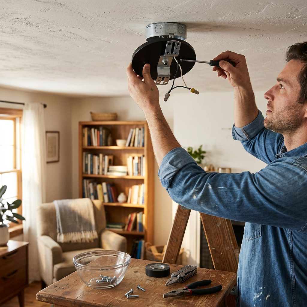 Adjustable Base Fixture for 4-Inch Electrical Boxes for Wall Light