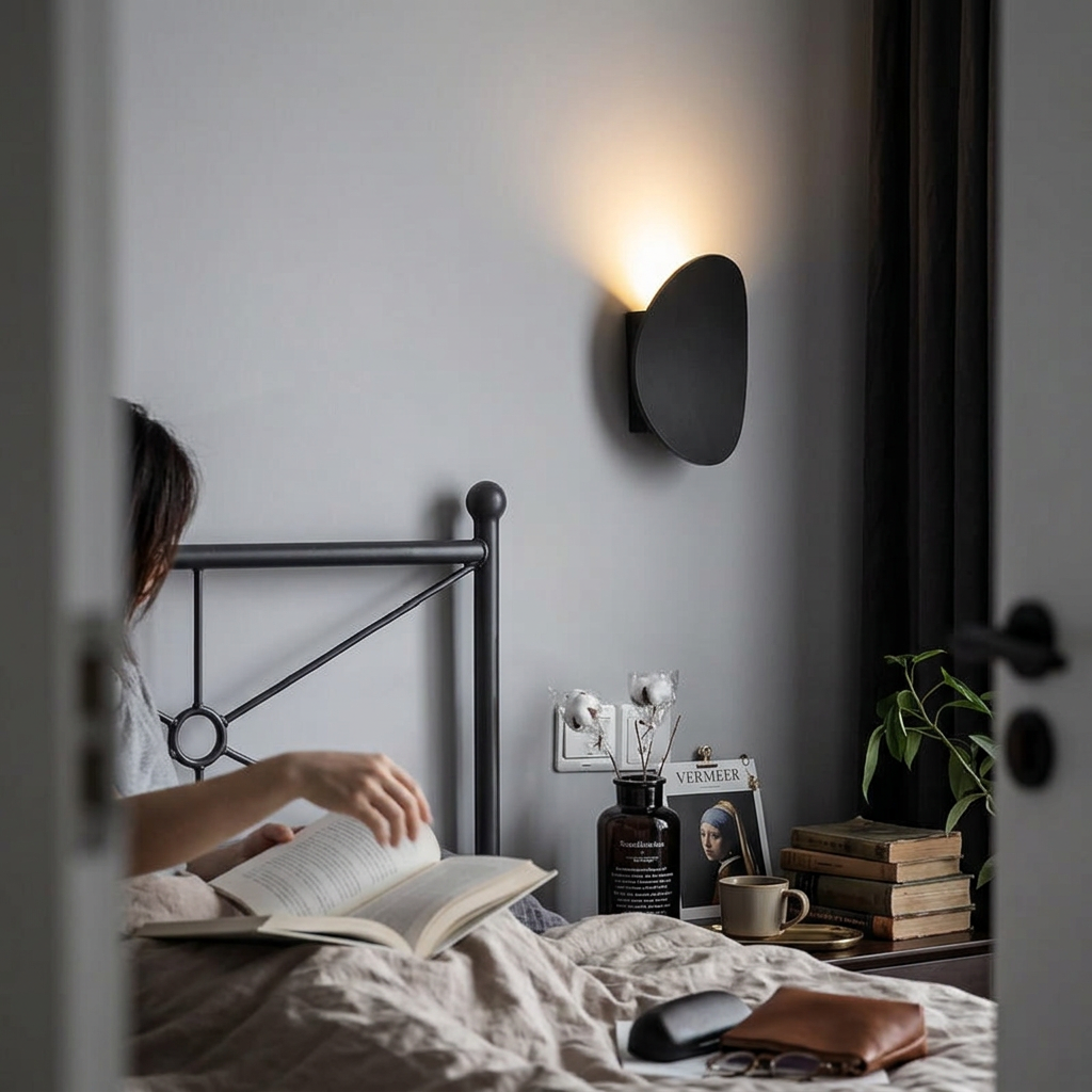 Minimalist Round 1-Light LED Indoor Outdoor Wall Sconce Lamp