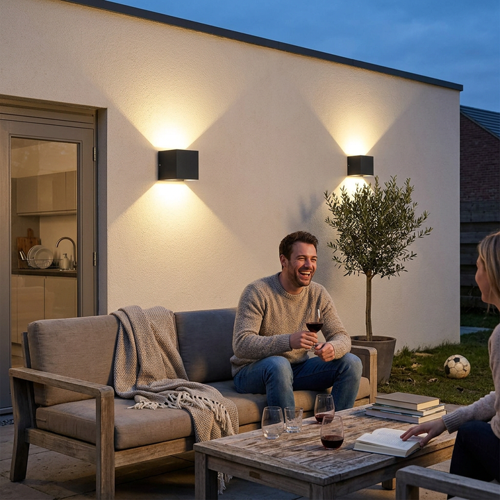Modern Simple Square LED Body Sensor Wall Sconce Lamp