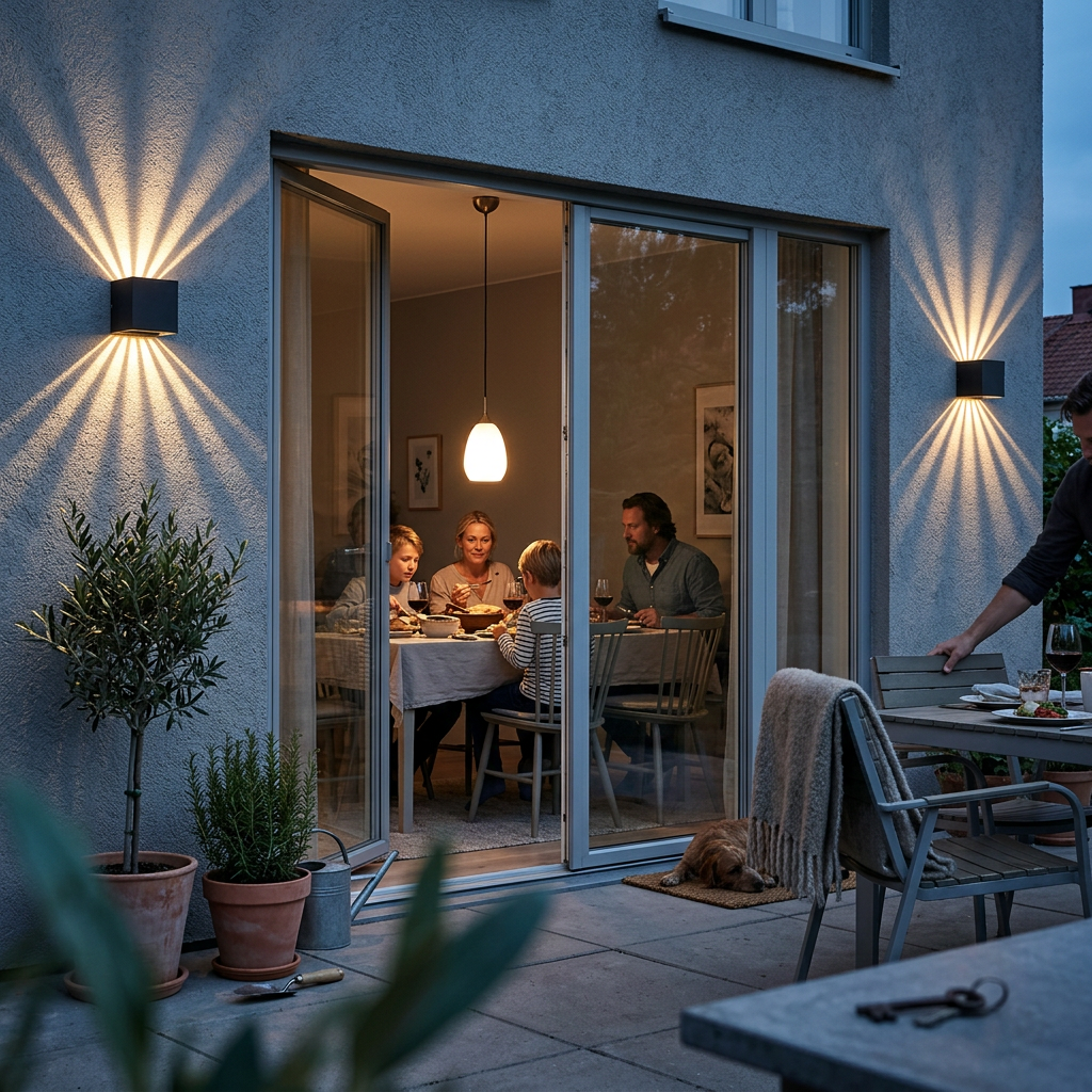 Modern Solid Color Aluminum Square LED Outdoor Waterproof Wall Sconce Lamp