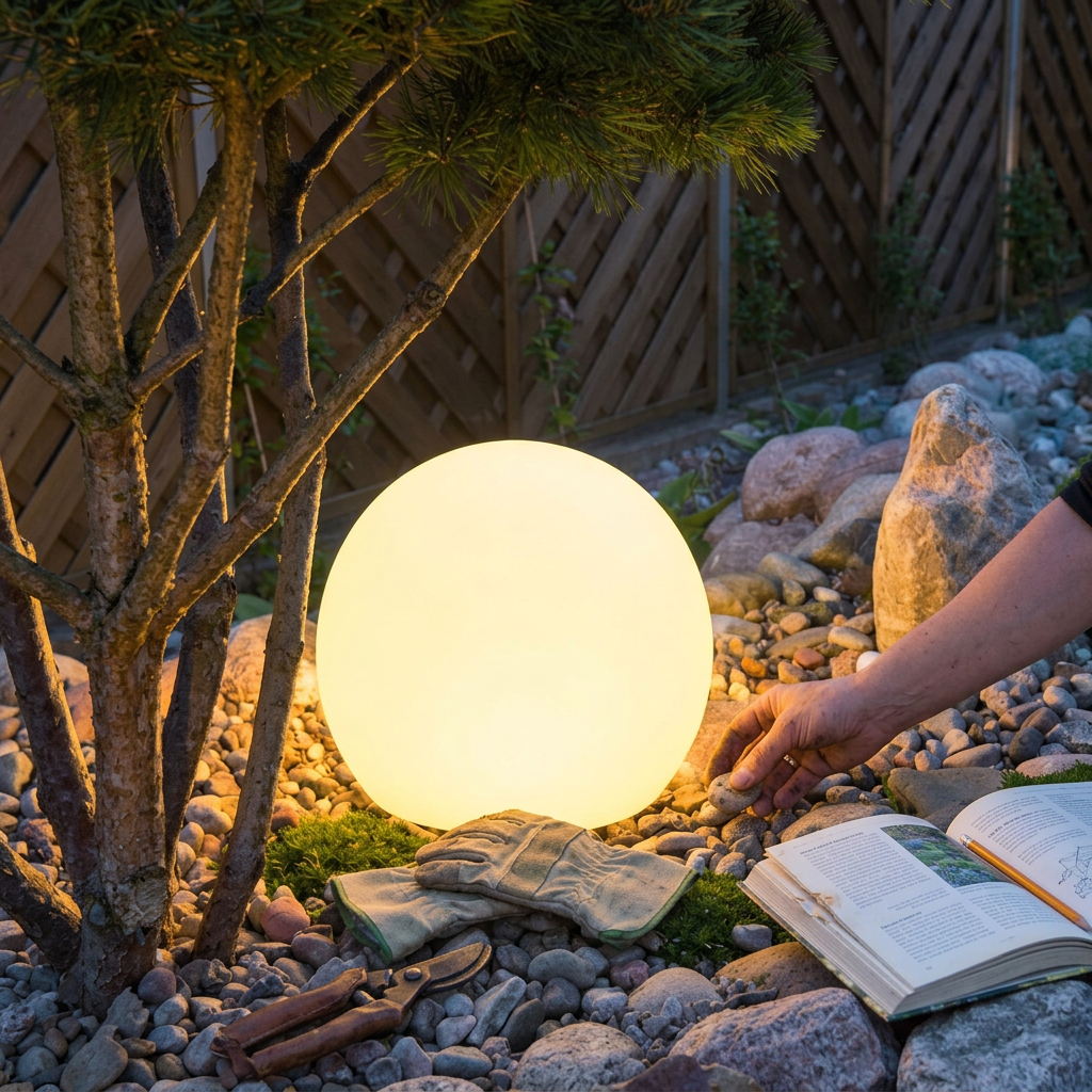 Modern Minimalist Solar Waterproof Globe Plastic PE LED Outdoor Lawn Landscape Light For Garden