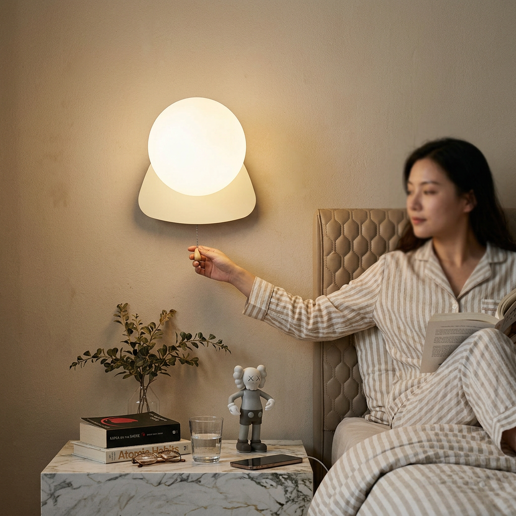 Modern Simplicity Geometry Iron Glass 1-Light Zipper Wall Sconce Lamp For Bedroom