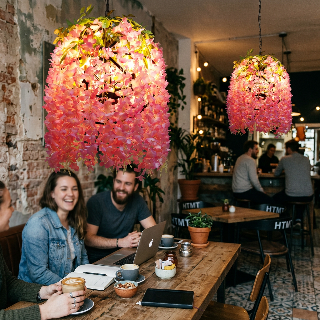 Contemporary Creative Iron Colorful Flower Globe Chandeliers