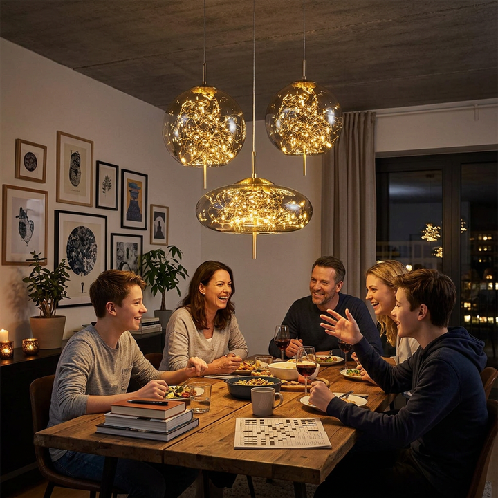 Contemporary Scandinavian Cylinder Oval Glass 1-Light Pendant Light