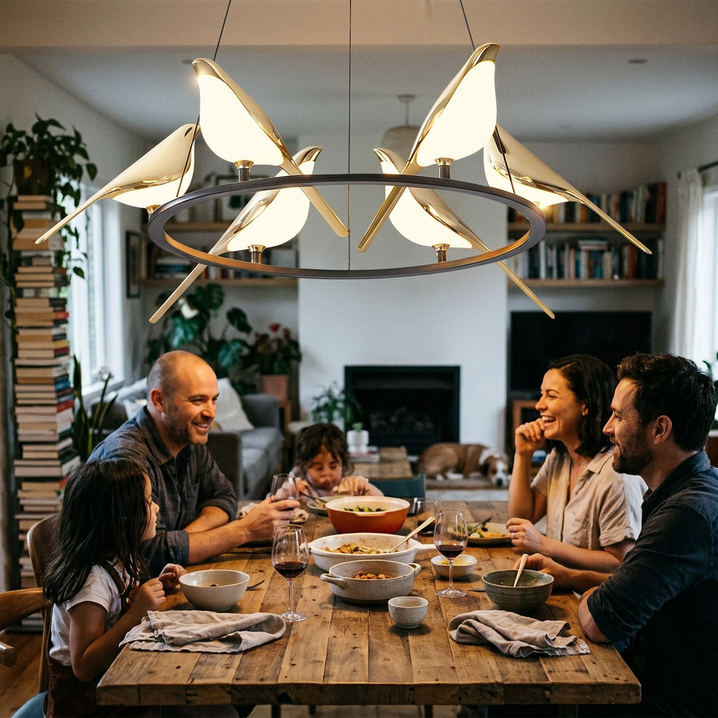 Nordic Creative Bird Shaped Acrylic LED Chandelier