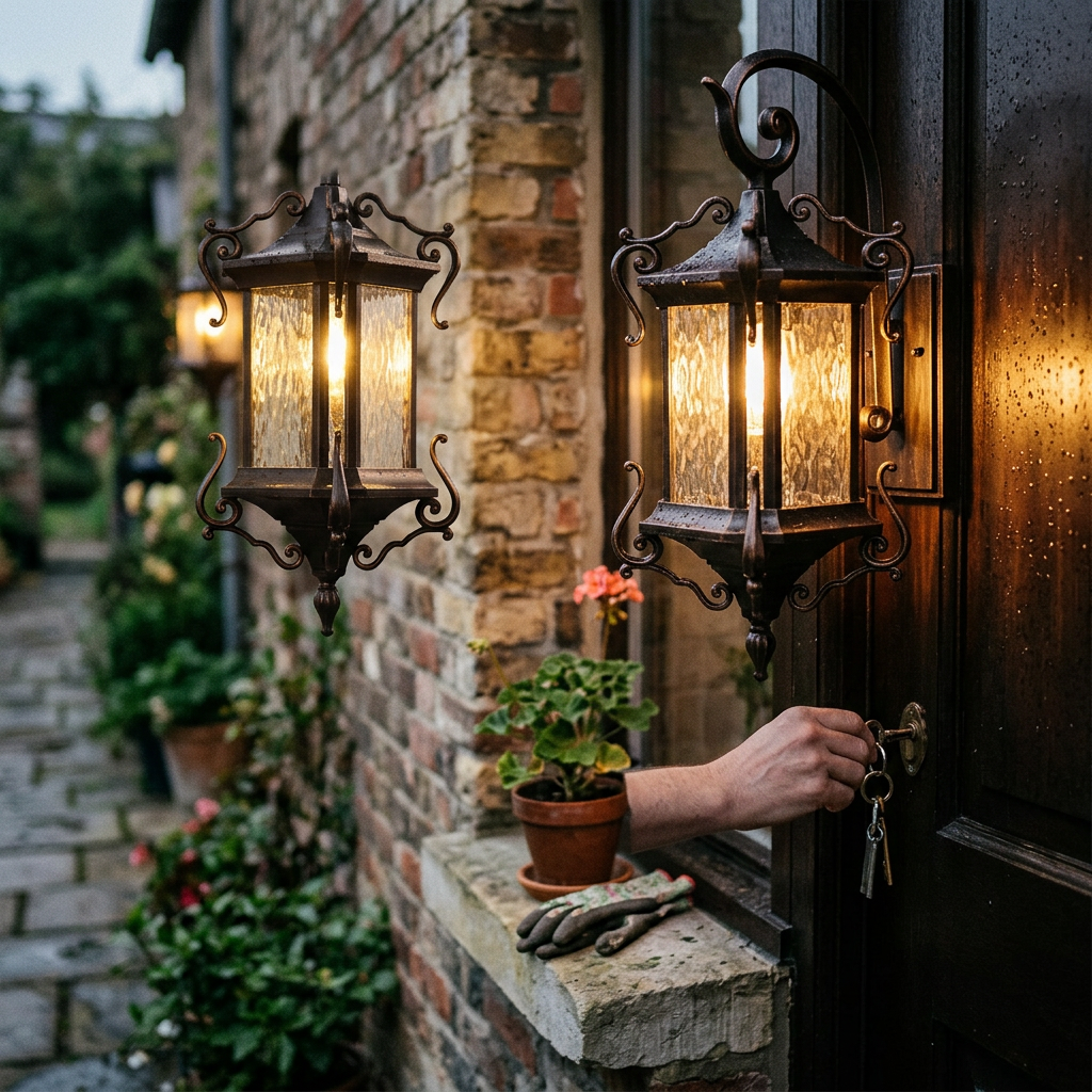 European Palace Outdoor Waterproof 1-Light Wall Sconce Lamp