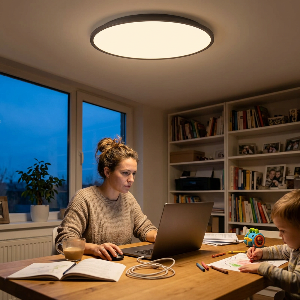 Modern Minimalist Acrylic Aluminum Round Shade LED Flush Mount Ceiling Light