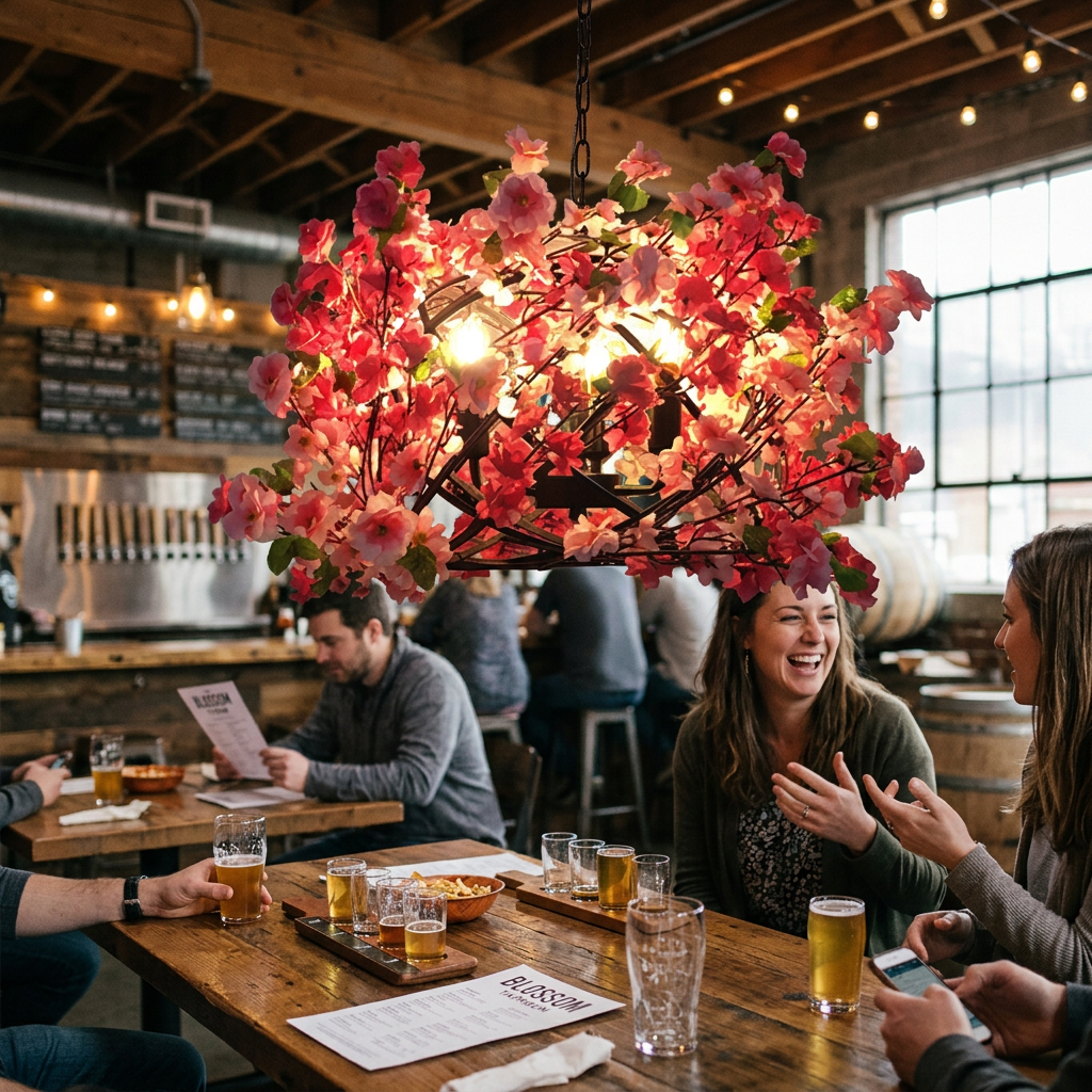 Creative Colorful Flower 3-Light Globe Plants Chandeliers