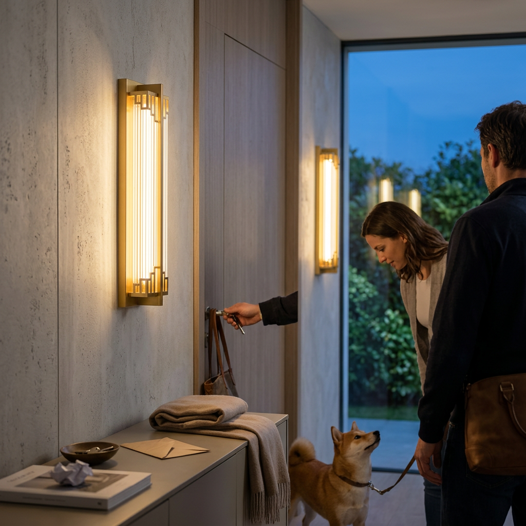 Waterproof Rectangular Stainless Steel Glass LED Outdoor Wall Sconce Lamp