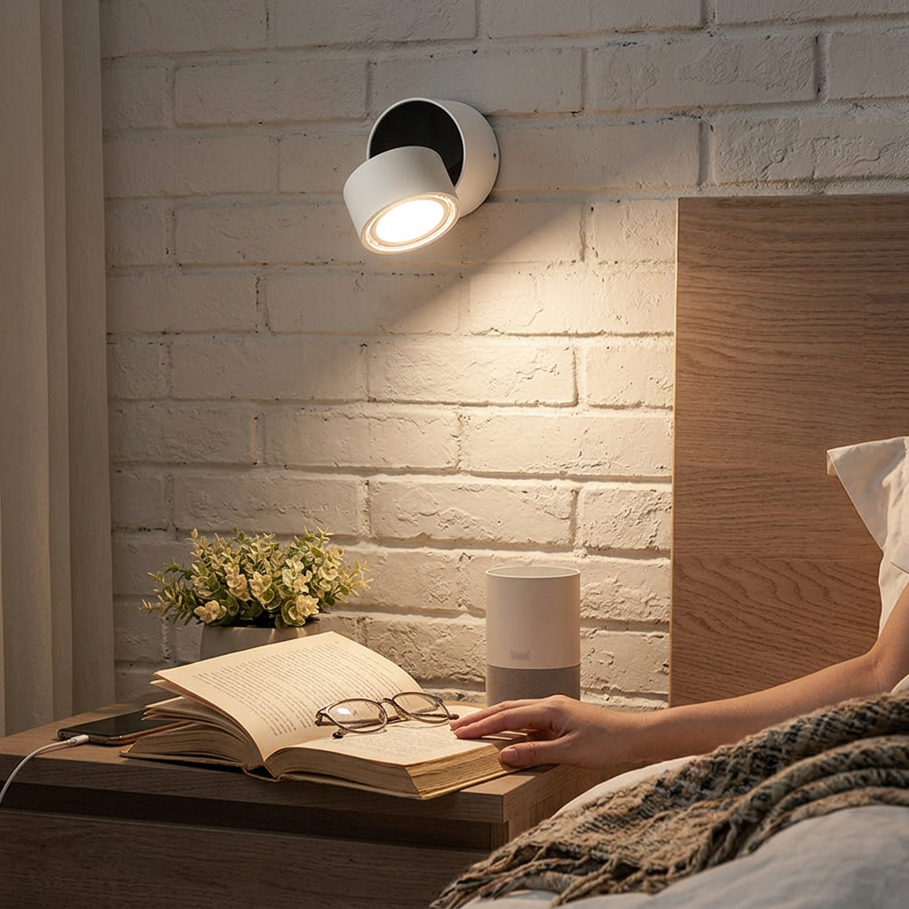 Round Aluminium Rotatable Folding LED Wall Sconce Lamp