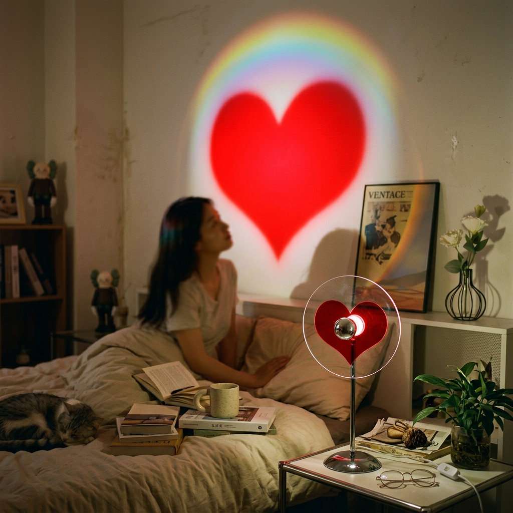 Creative Heart Shape 1-Light LED Vibes Standing Floor Lamp