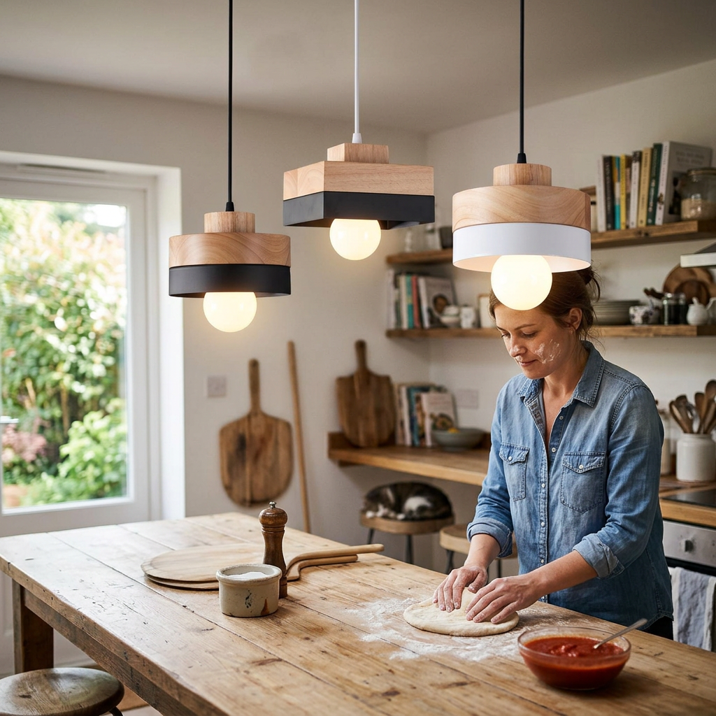 Nordic Round Square 1-Light Pendant Light