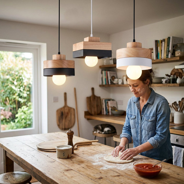Nordic Round Square 1-Light Pendant Light