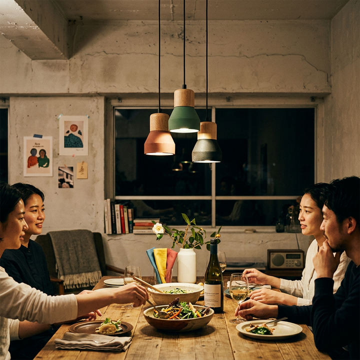 Nordic Cement Tapered 1-Light Mini LED Pendant Light
