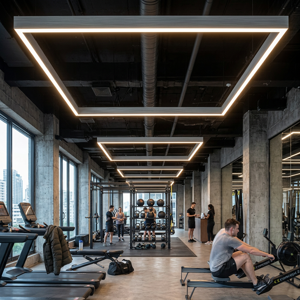 Eye-Care LED Linear Pendant Light For Home Office