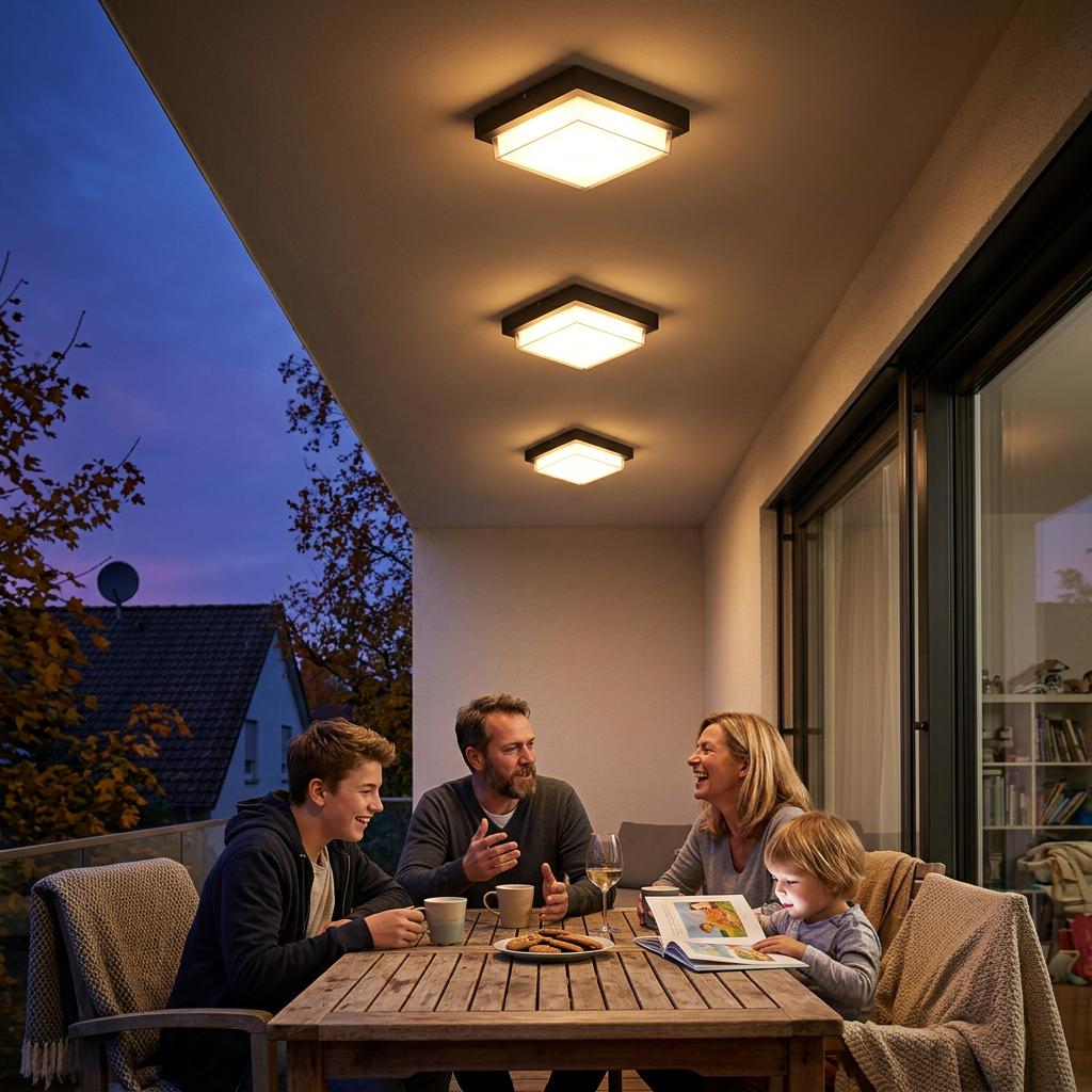 Modern Minimalist Square Aluminum Acrylic Induction LED Flush Mount Ceiling Light For Outdoor