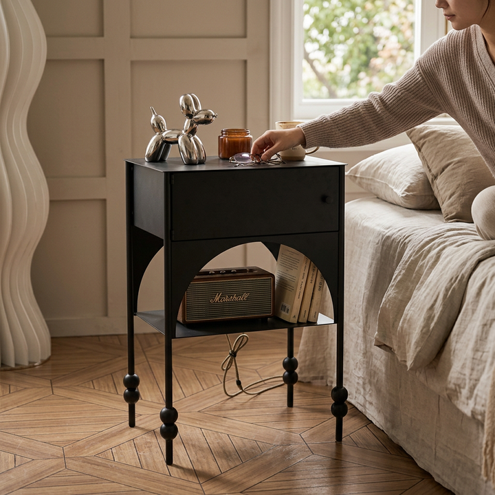 Iron Arched Rectangular Nightstand