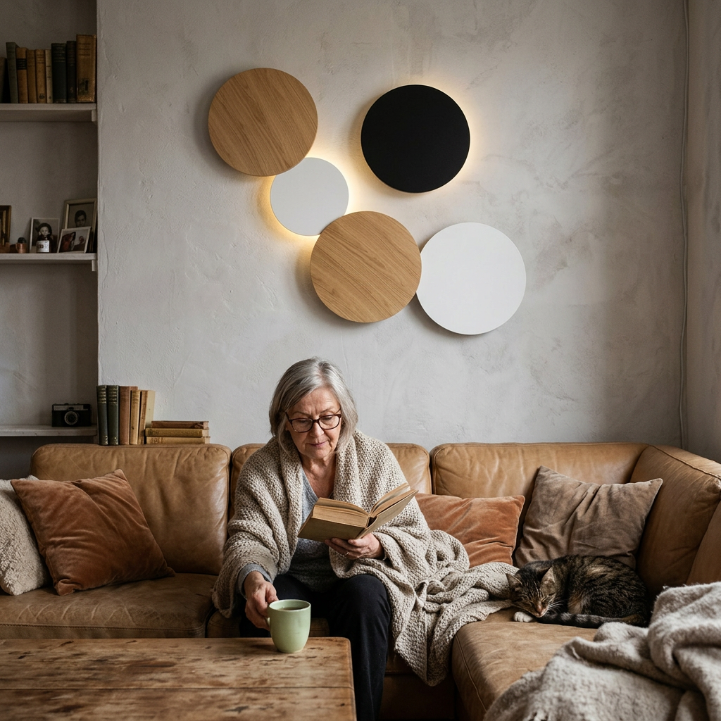 Round Eclipse Iron LED Wall Sconce Lamp