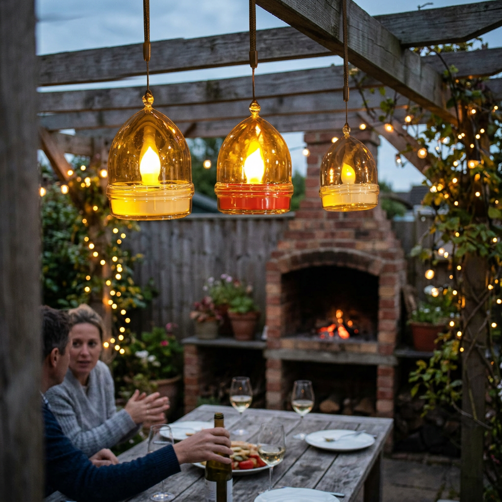 Modern Simplicity Solar Waterproof Candle Round Heart LED Landscape Outdoor Light For Garden