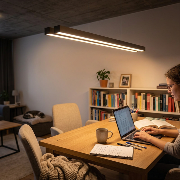 Modern Minimalist Long Acrylic Aluminum LED Flush Mount Ceiling Light For Living Room