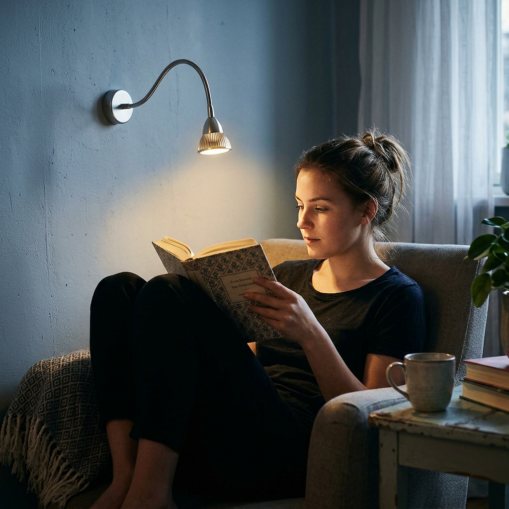 Contemporary Industrial Aluminum Gooseneck Cone LED Wall Sconce Lamp For Bedside Use