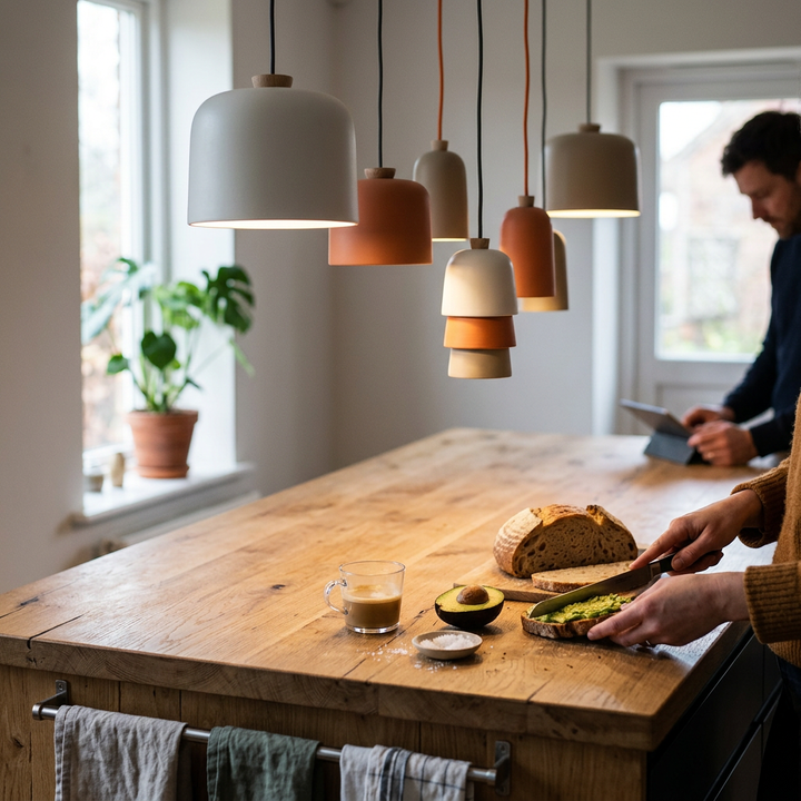 Modern Macaron Cylinder Aluminum 1-Light Pendant Light