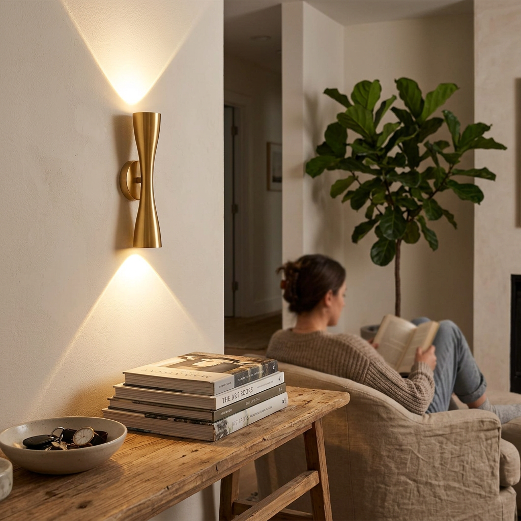 Modern Simple Long Horn 2-Light LED Indoor And Outdoor Wall Sconce Lamp