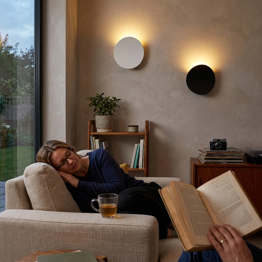 Modern Minimalist Curved Round Aluminum LED Wall Sconce Lamp