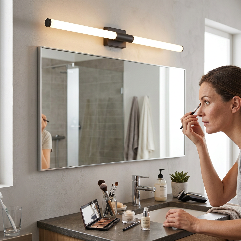 Modern Minimalist Cylindrical LED Vanity Wall Sconce Lamp For Bathroom