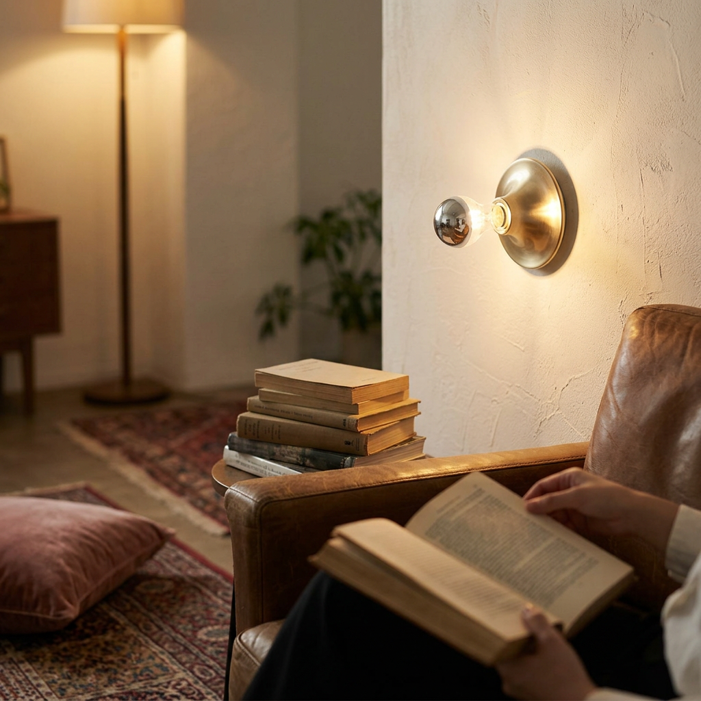 Modern Mid-Century UFO Shape Iron 1-Light Wall Sconce Lamp