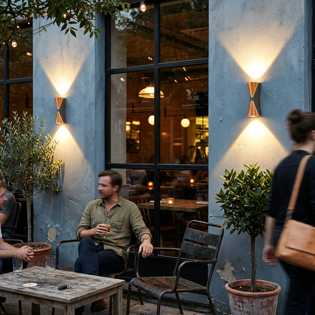 Simple Outdoor Waterproof Aluminum Horn LED Wall Sconce Lamp