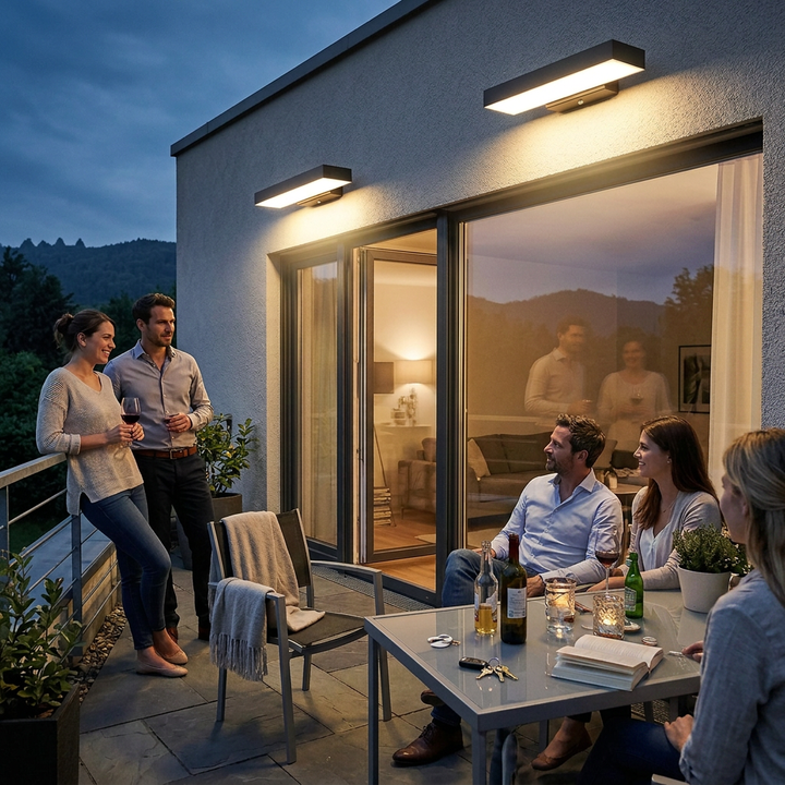 Minimalist Rectangular Waterproof LED Wall Sconce