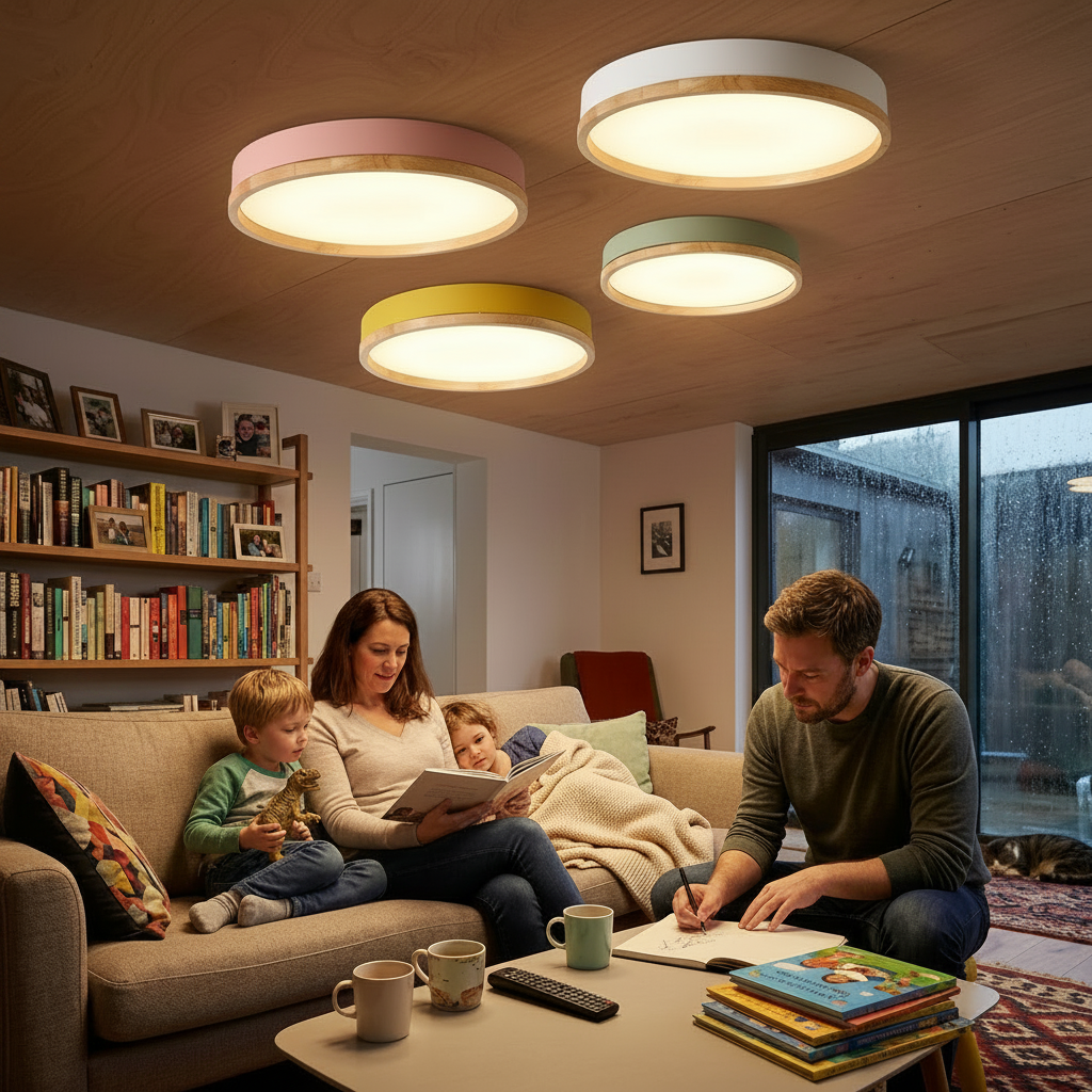 Simple Round Acrylic LED Flush Mount Ceiling Light