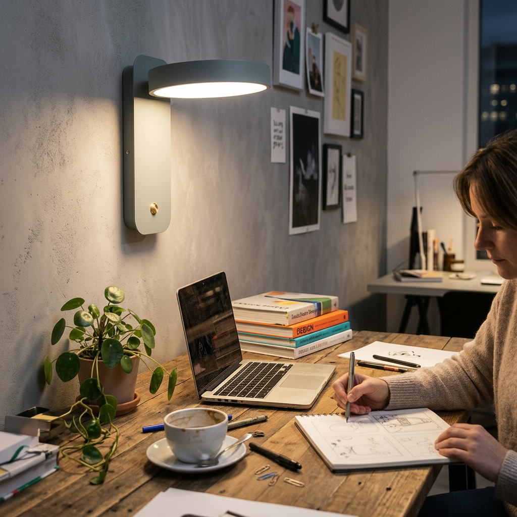 Nordic Round Rotatable LED Reading Wall Light