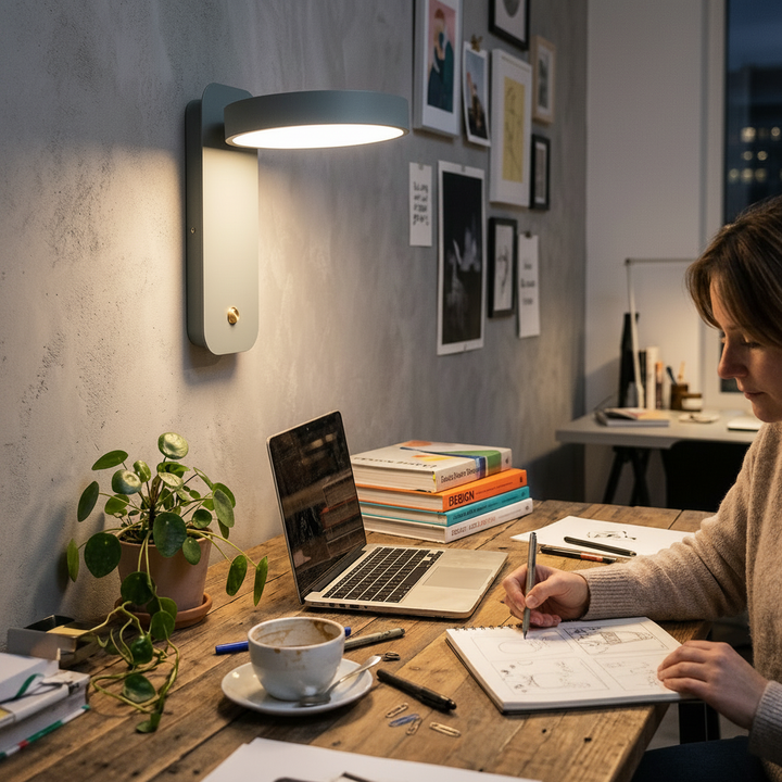 Nordic Round Rotatable LED Reading Wall Light