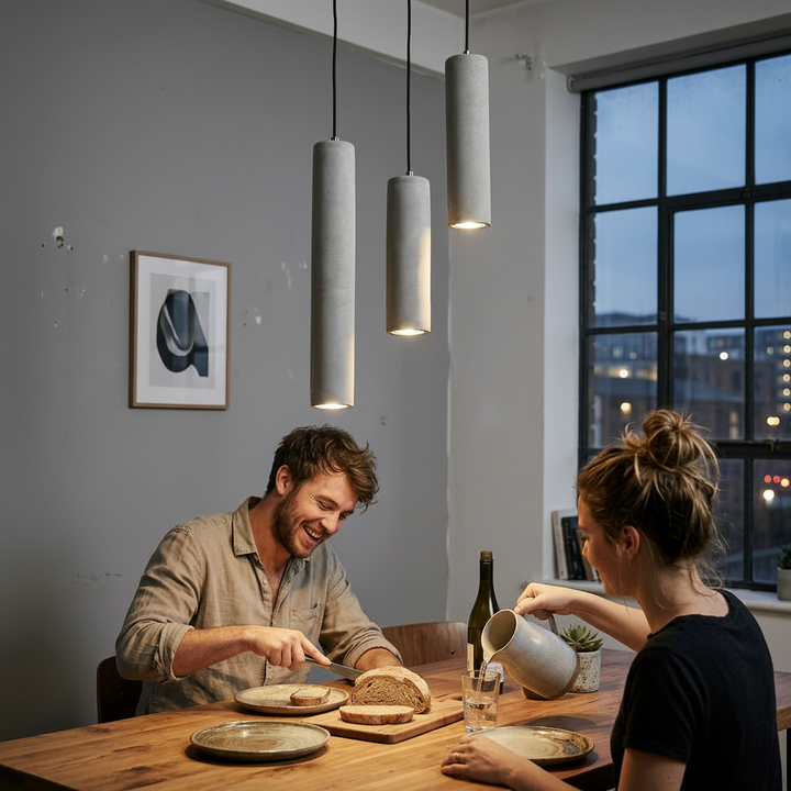 Contemporary Cylindrical Pendant Light