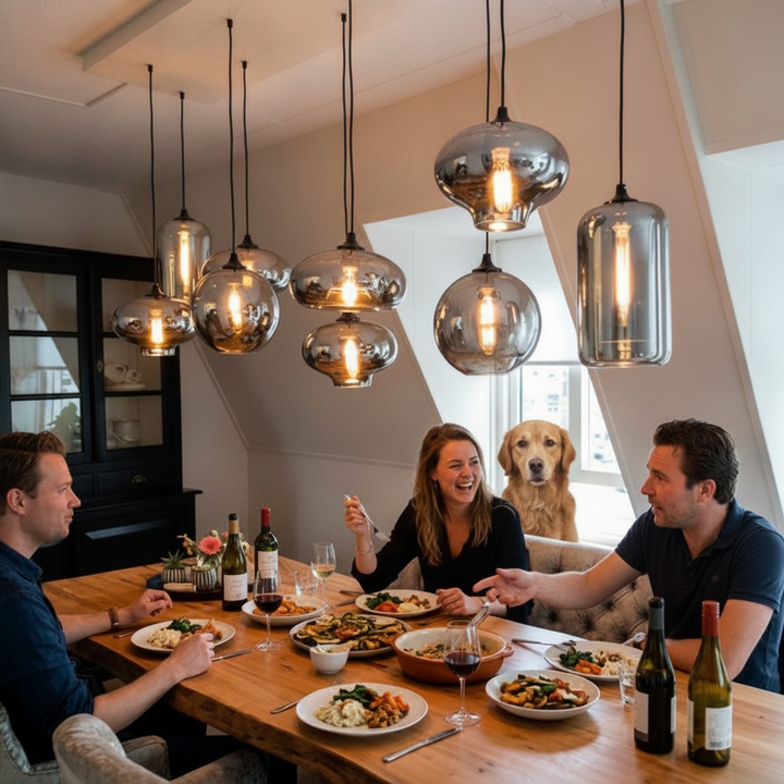 Modern Glass LED Pendant Light