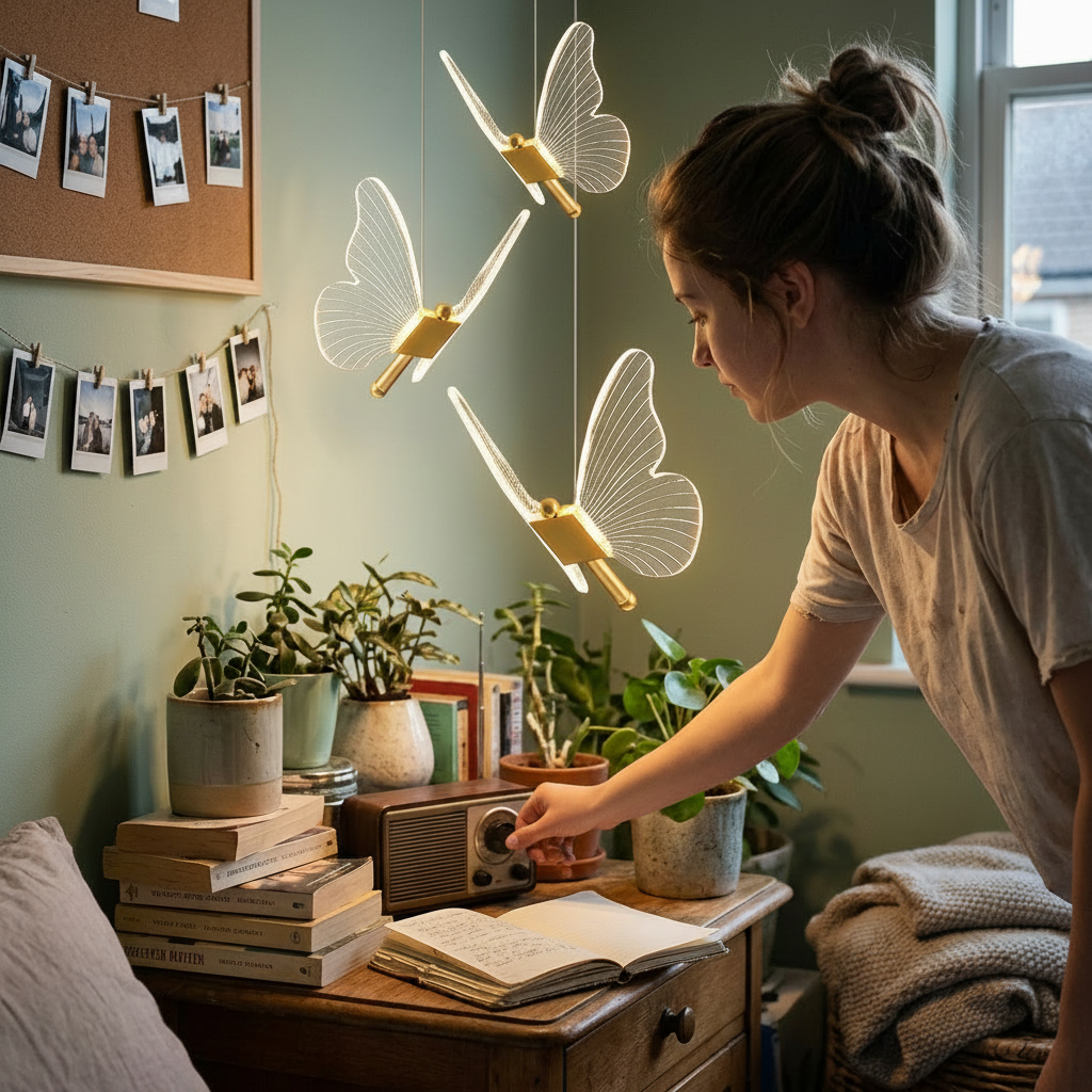 Minimalist Butterfly Acrylic LED Pendant Light