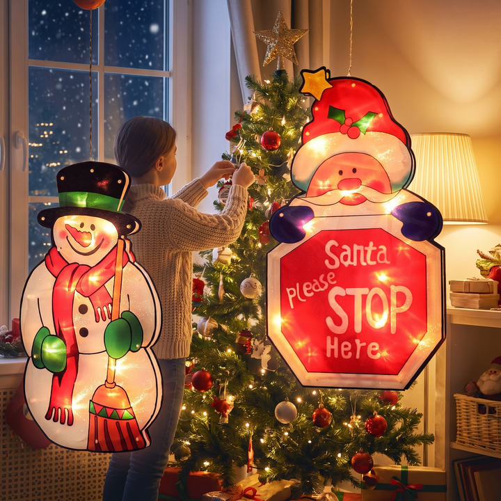 Christmas Window Suction Light Decor lifestyle scene