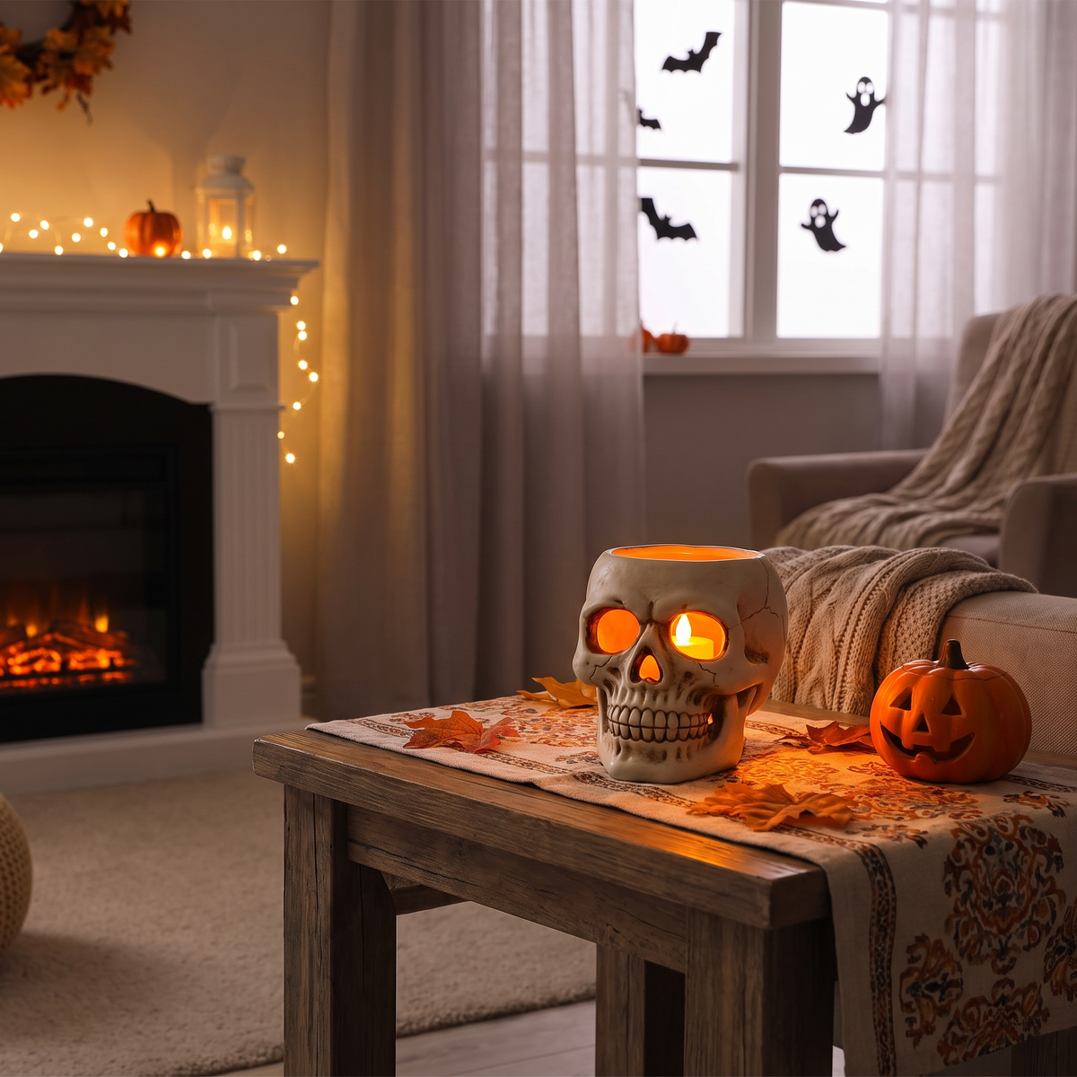 Skull Lantern LED Night Light lifestyle scene