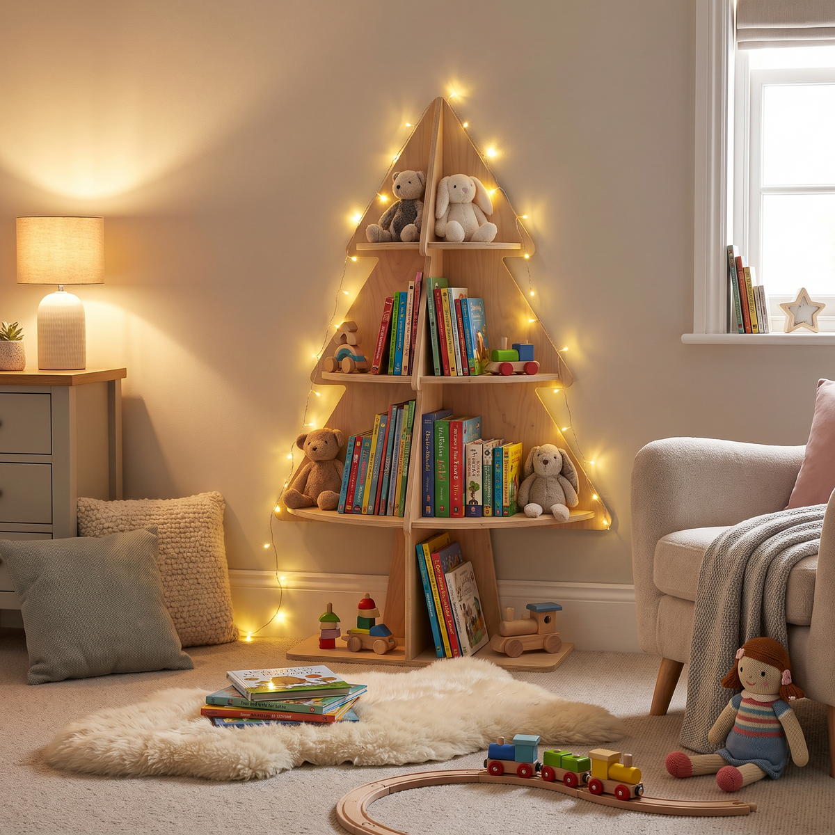 Christmas Tree Kids Corner Shelf lifestyle scene