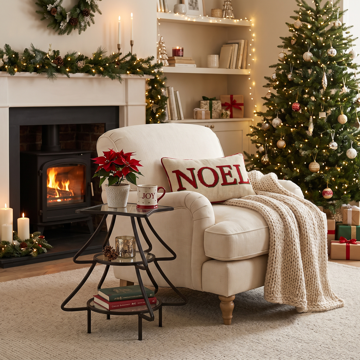Christmas Tree Iron Side Table lifestyle scene