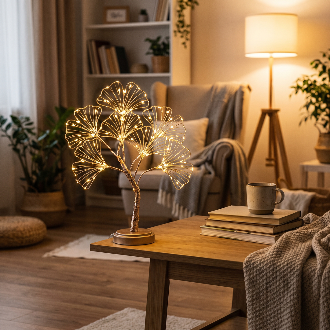 Ginkgo Tree LED Table Lamp lifestyle scene