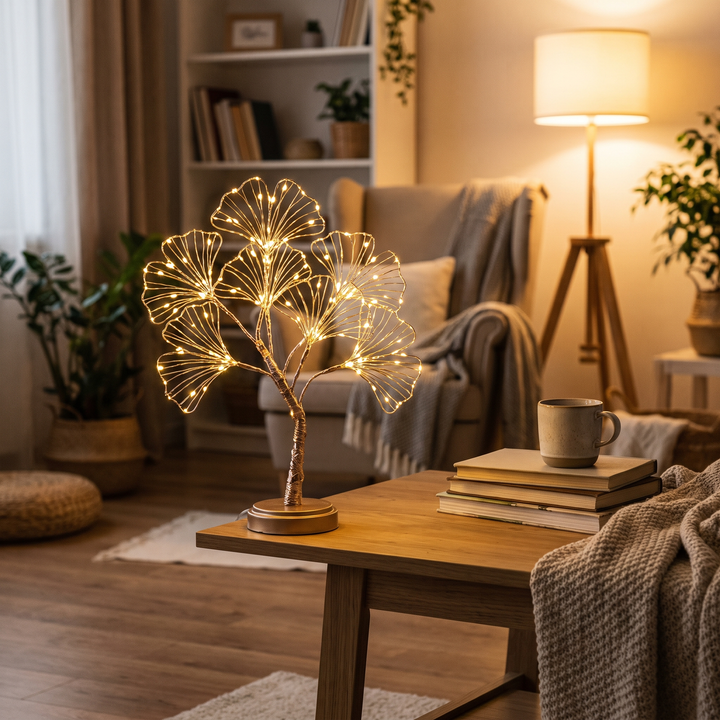 Ginkgo Tree LED Table Lamp lifestyle scene