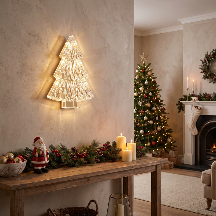 Acrylic Christmas Tree Wall Sconce lifestyle scene