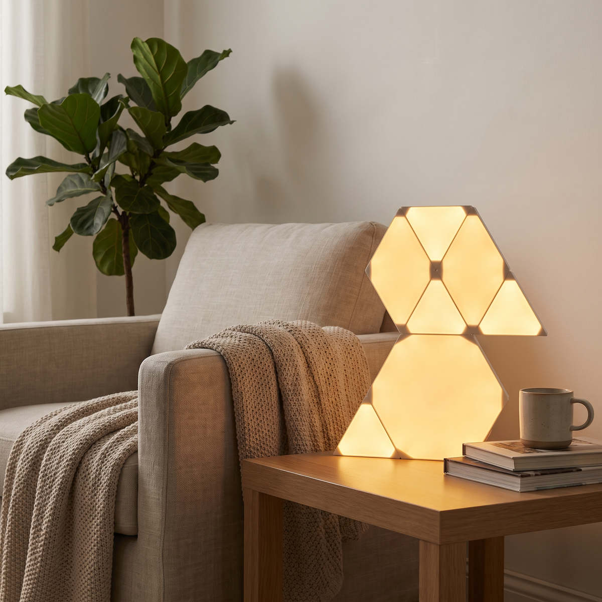 Geometric Shapes LED Table Lamp lifestyle scene