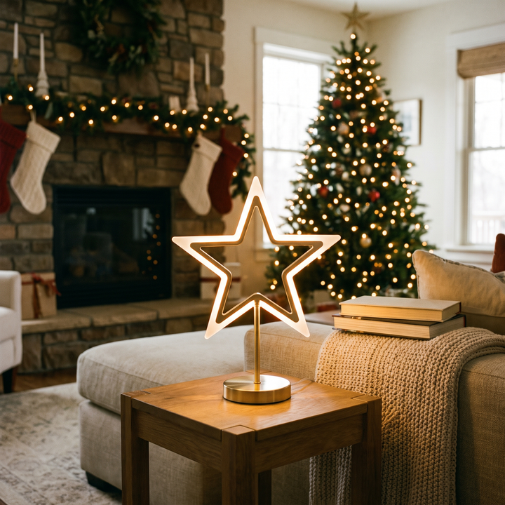 Christmas Tree Star LED Table Lamp lifestyle scene